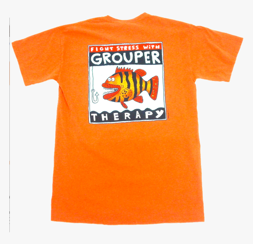 Fight Stress With Grouper Therapy T Shirt, HD Png Download, Free Download