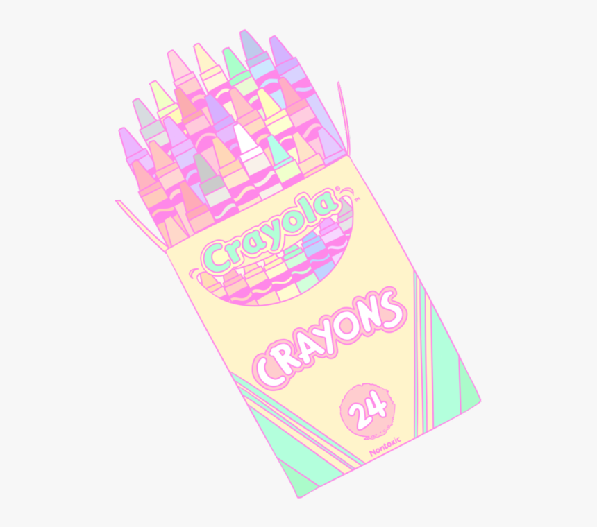 #cute #pastel #crayola #crayons #kawaii - Crayon Png, Transparent Png, Free Download