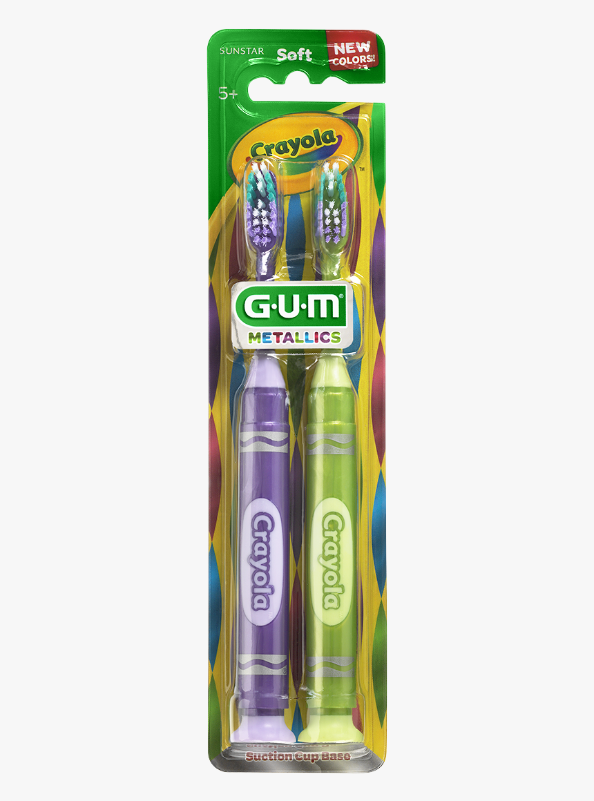 Gum® Crayola™ Metallic Marker Toothbrush, 2ct, Ages - Gum Crayola Toothbrush, HD Png Download, Free Download