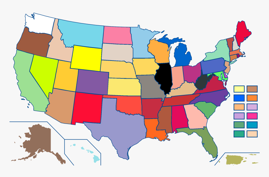 State Crayon Collection Map - Art, HD Png Download, Free Download