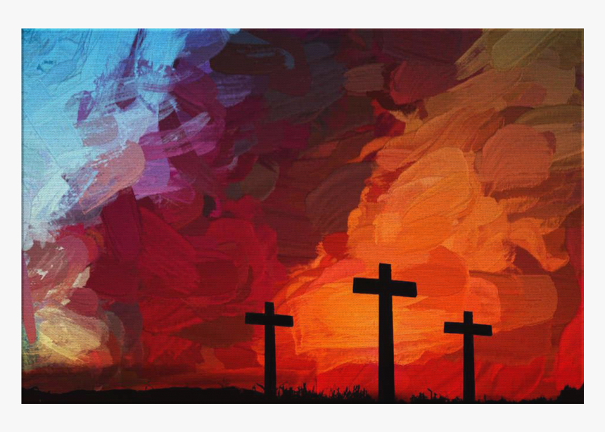 Clip Art Cross Sunset - Cross With Sunset Art, HD Png Download, Free Download