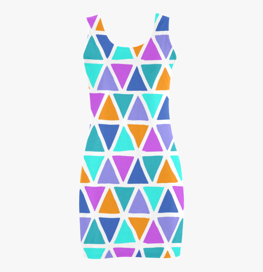 Modern Colored Trinagles / Pyramids Pattern Medea Vest - Active Tank, HD Png Download, Free Download