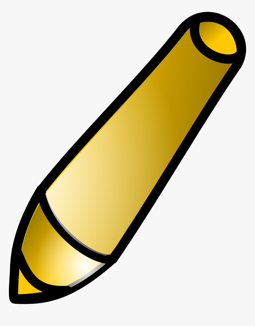 Line,yellow,crayon - Gold Pen Clip Art, HD Png Download, Free Download
