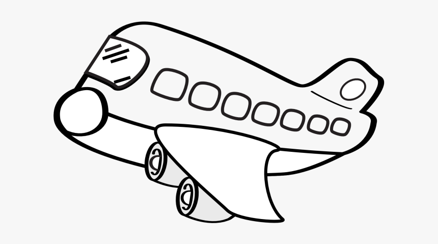 Airplane Clipart Black And White, HD Png Download, Free Download