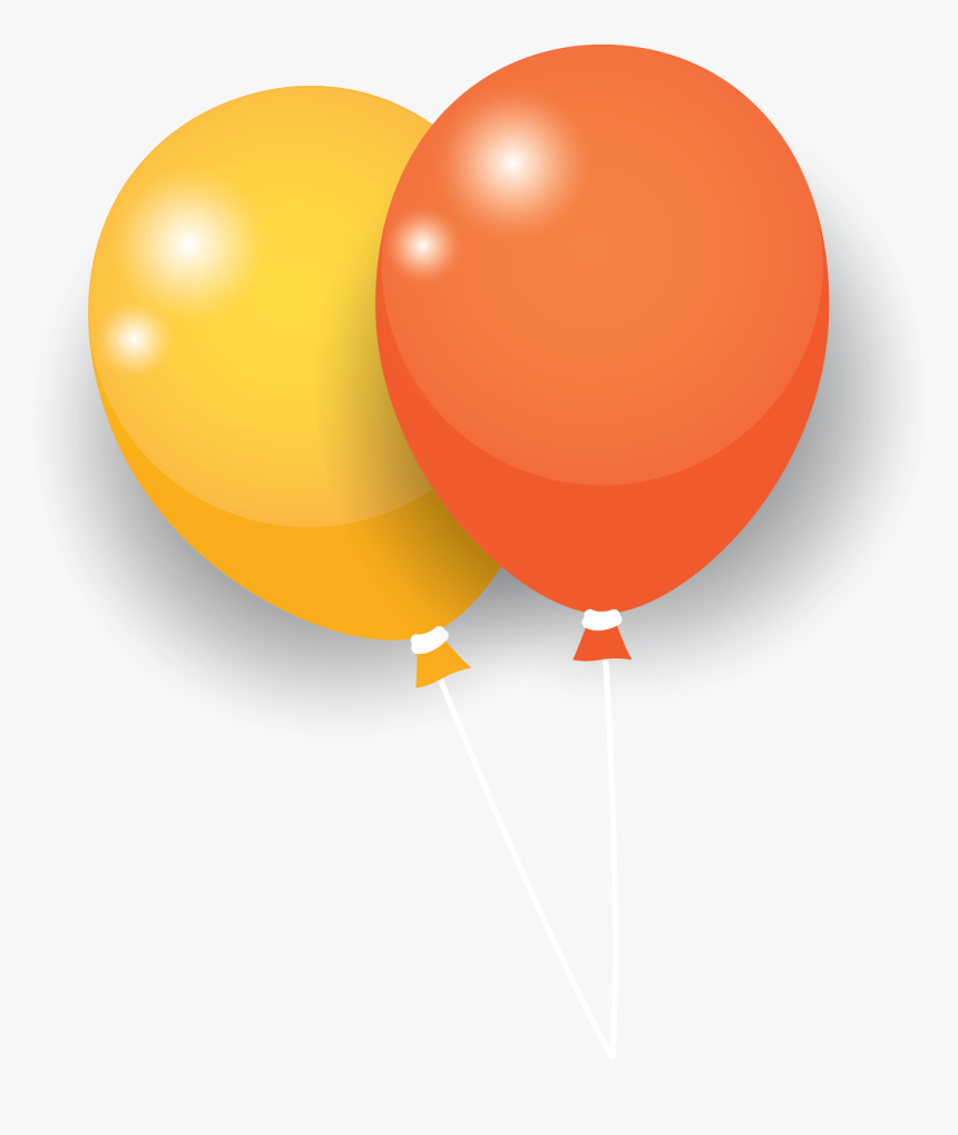 Yellow Orange Balloon - Balloon, HD Png Download, Free Download