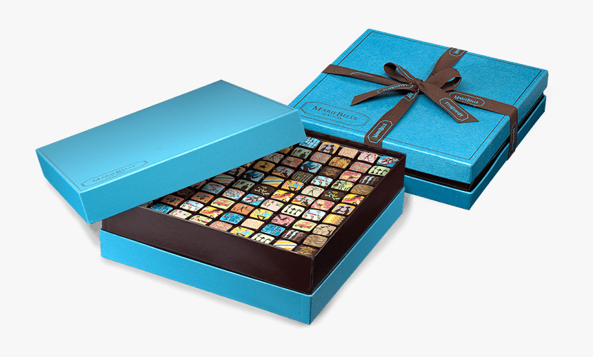 100-piece Signature Mariebelle Ganache Blue Box - Mariebelle Chocolate, HD Png Download, Free Download