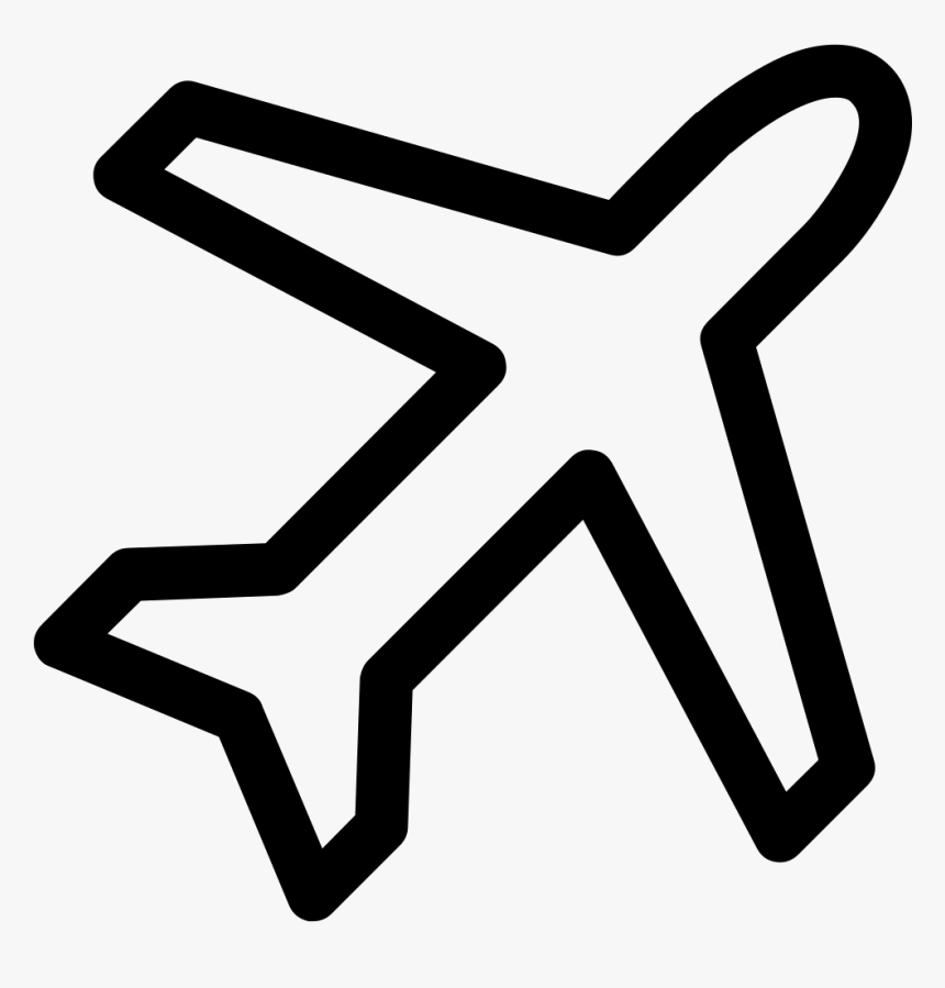 Plane Outline Svg Png Icon Free Download - Plane Outline Png, Transparent Png, Free Download