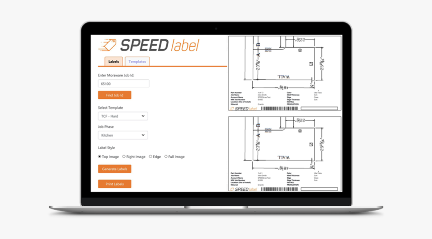 Speed Label For Stone Countertop Fabrication Shop Organization - Speed Label, HD Png Download, Free Download