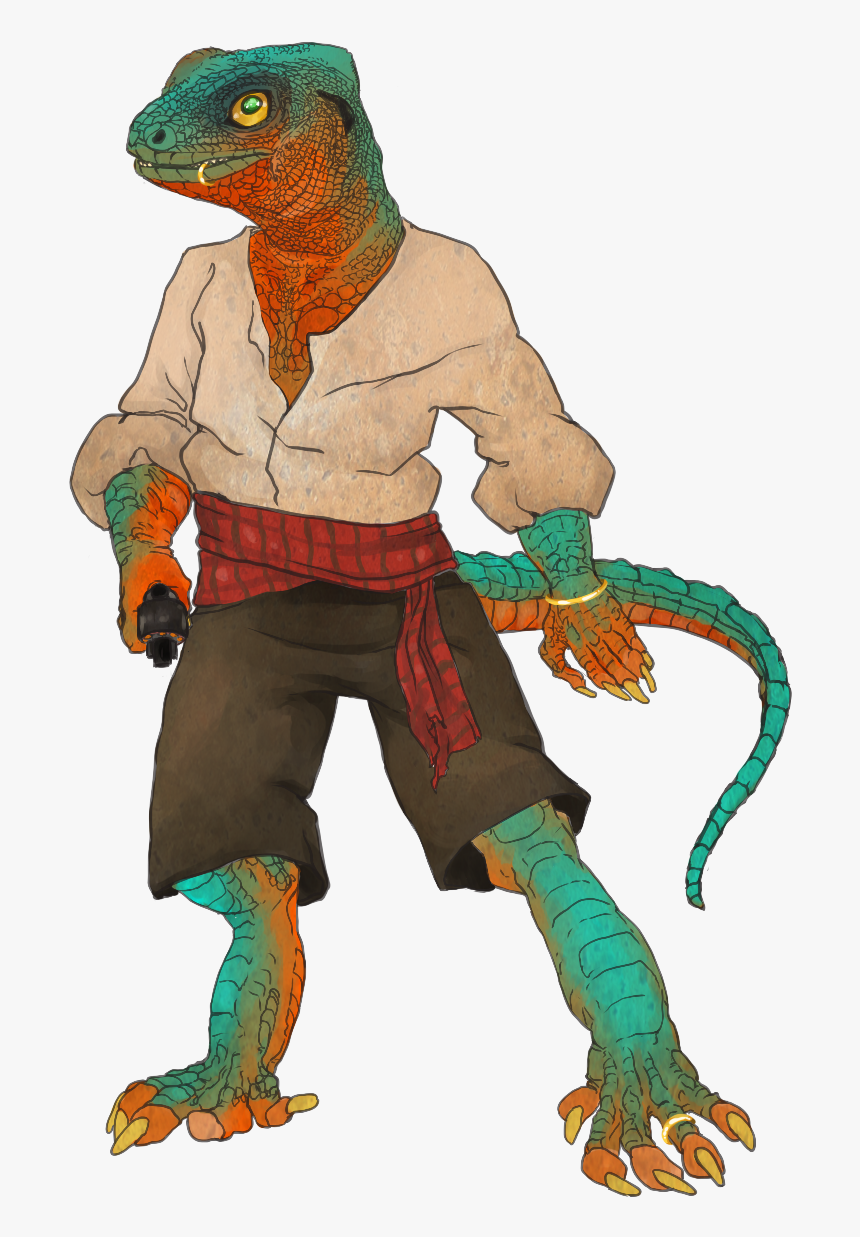 Reggie The Lizard Pirate , Png Download, Transparent - Lizard Pirate, Png Download, Free Download