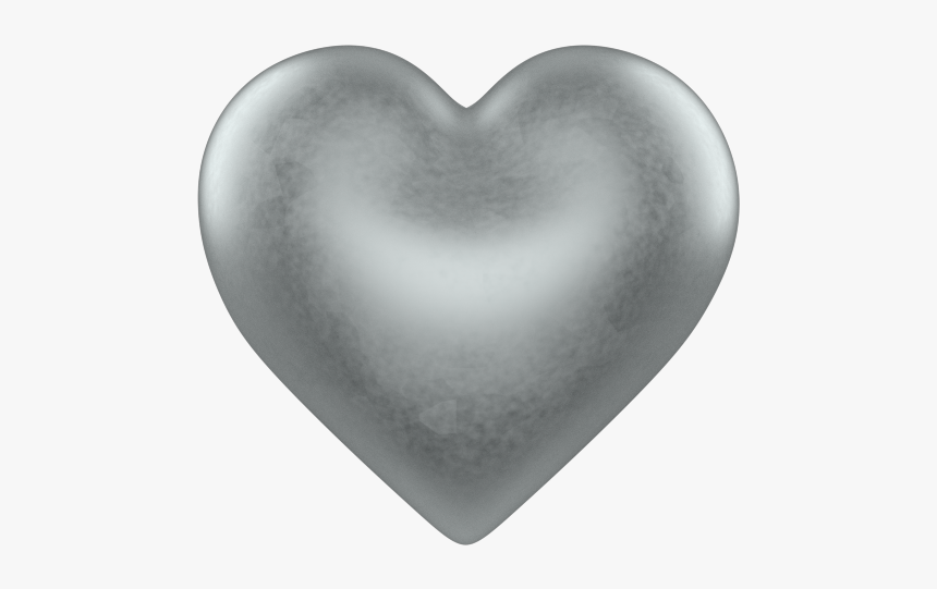 Silver 3d Love Heart With Transparent Background Valentine - Silver Heart Clipart, HD Png Download, Free Download