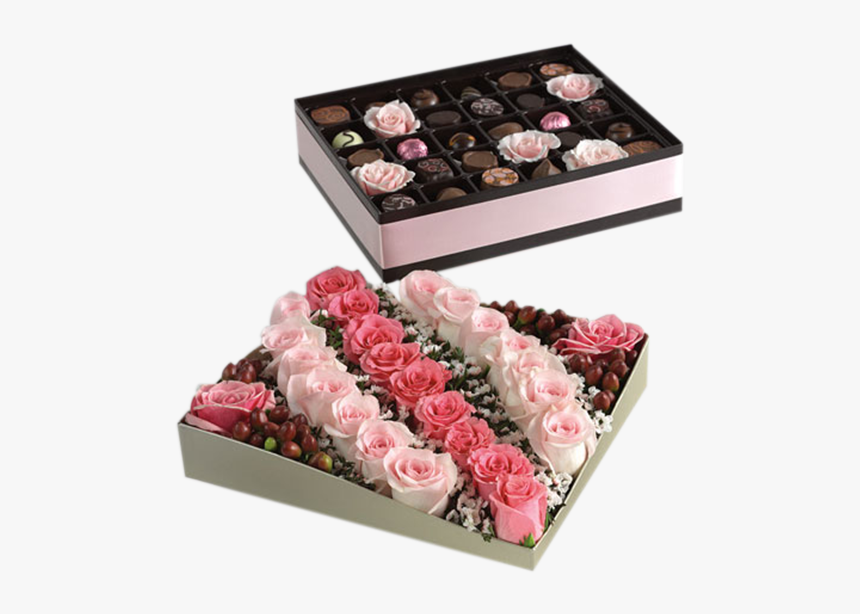 Box Of Chocolate And Flowers, HD Png Download, Free Download