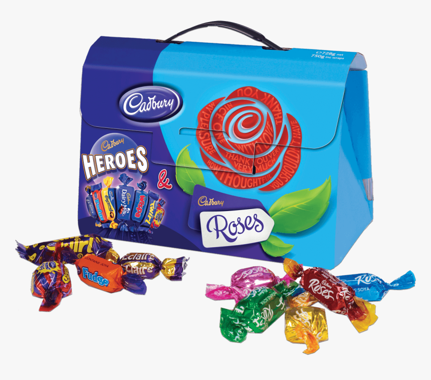 Heroes & Roses Gift Box - Roses Box Of Chocolates, HD Png Download, Free Download