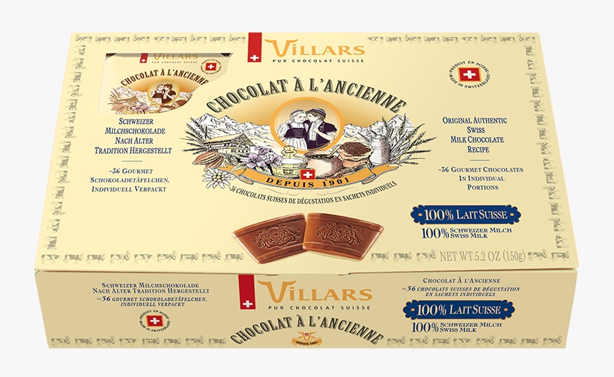 Villars Old Fashioned Alpine Swiss Milk Chocolate Tasting - Villars Chocolate, HD Png Download, Free Download