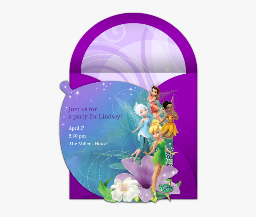 Unique Tinkerbell Birthday Invitation, HD Png Download, Free Download