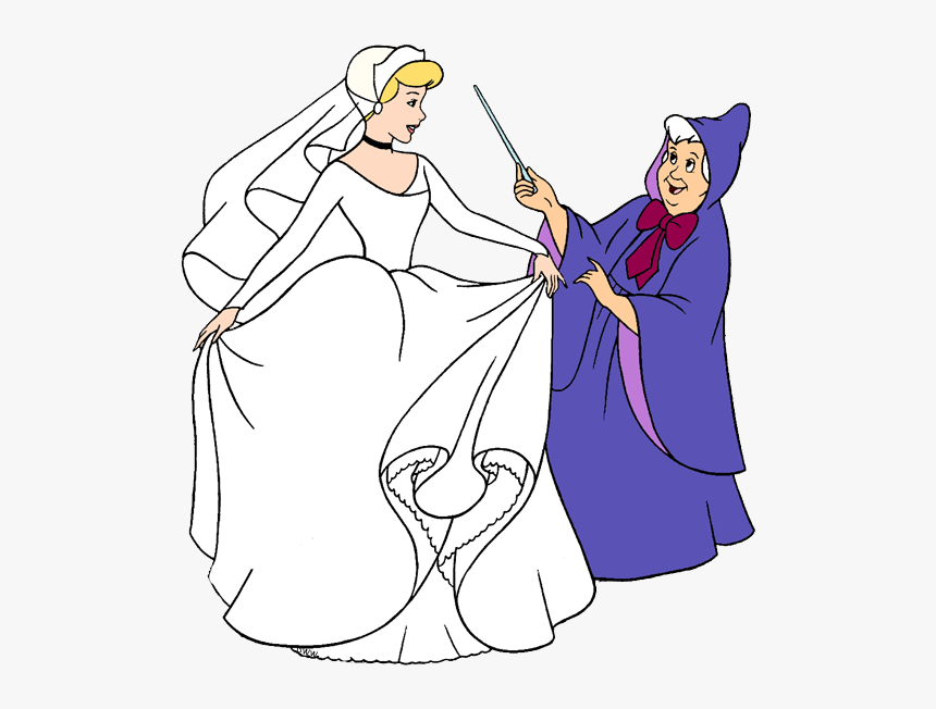 Godmother Clip Art Disney - Cinderella And Her Fairy Godmother Drawing, HD Png Download, Free Download