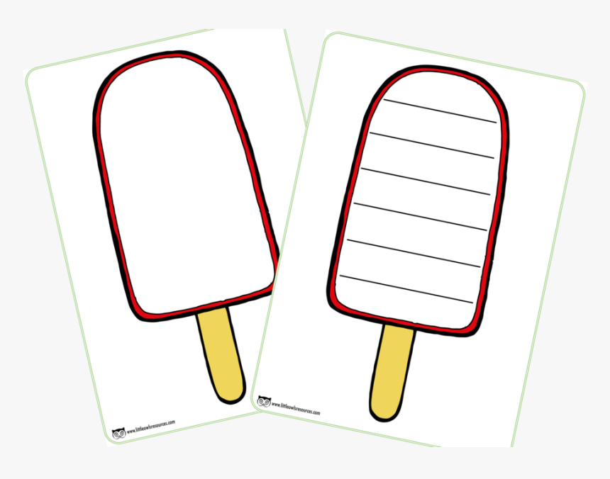 Ice Lolly Writing - Ice Lolly Template Printable, HD Png Download, Free Download