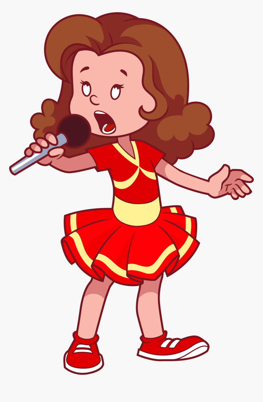 Clip Freeuse Download Cartoon Singing Girl Clip - Singing Girl Clipart, HD Png Download, Free Download