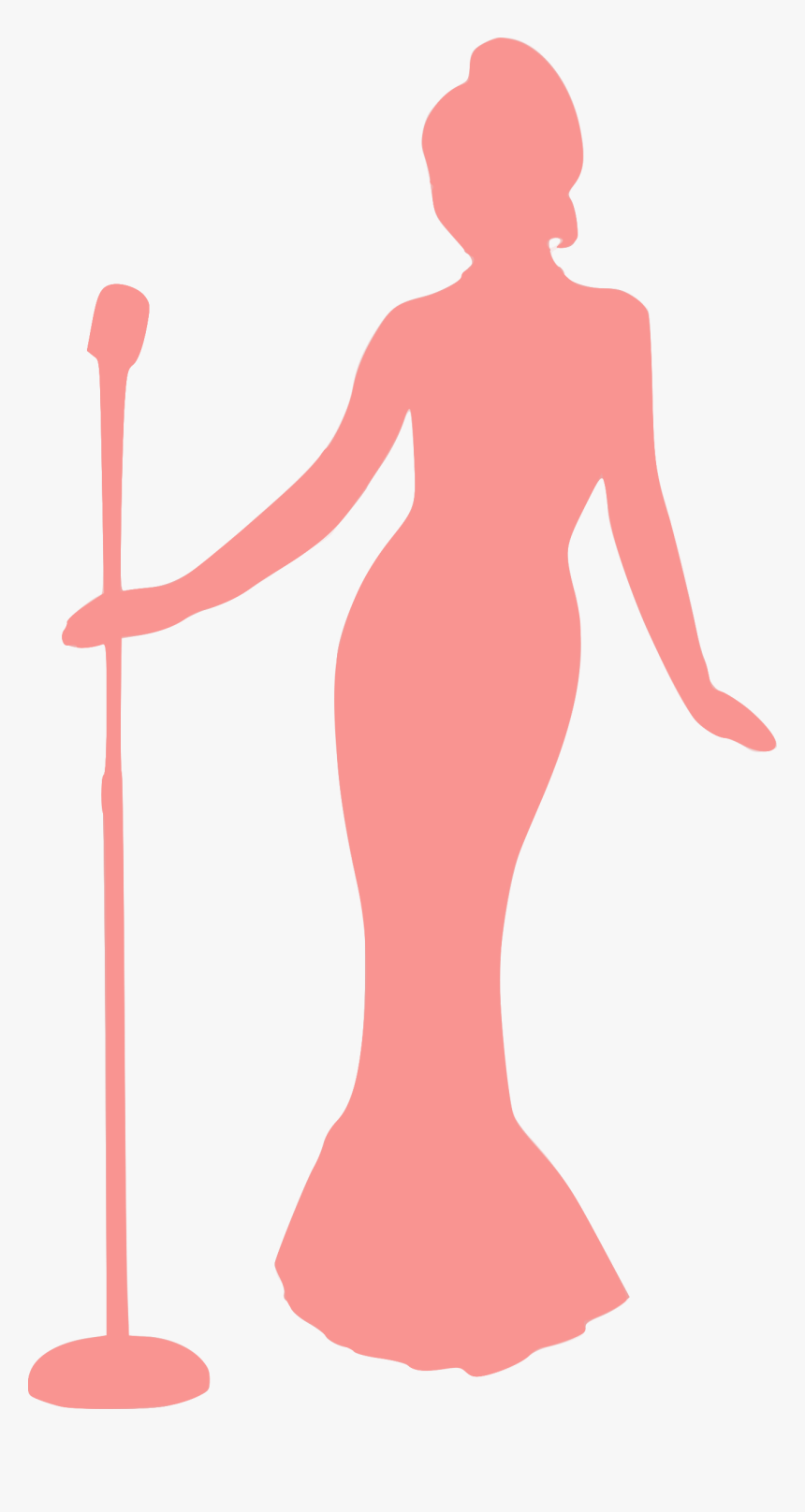 Silhouette Singing Clip Art - Siluet Orang Menyanyi, HD Png Download, Free Download