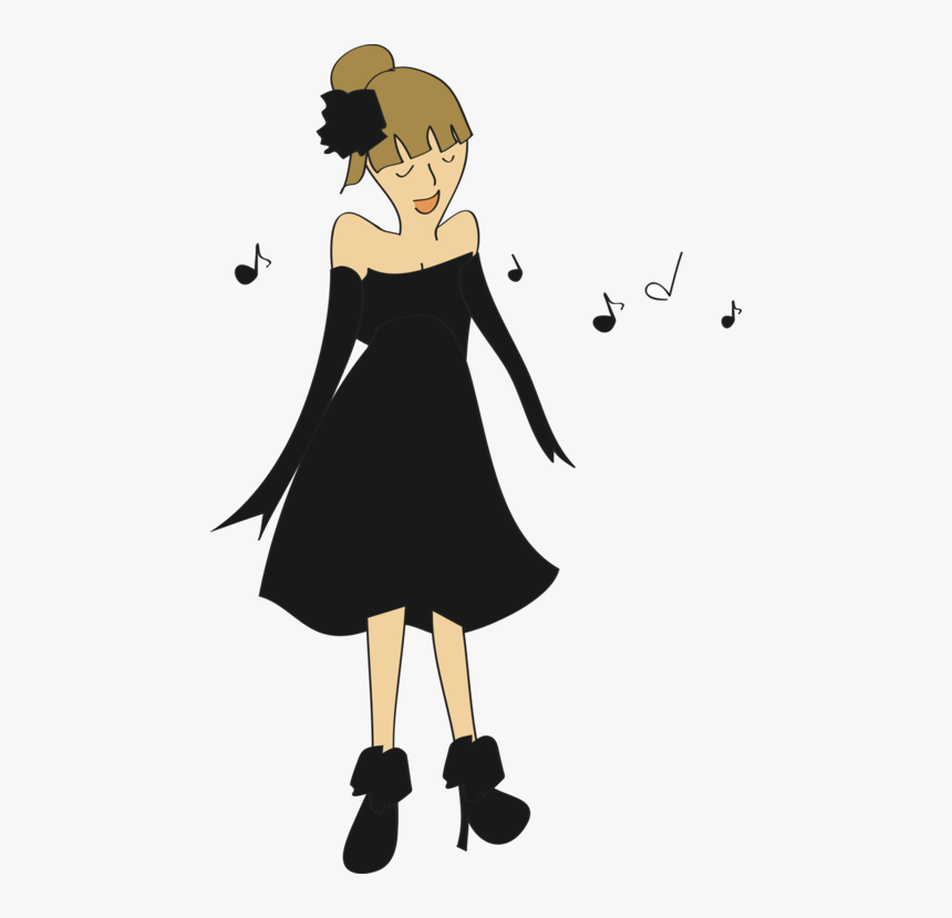 Shoulder,standing,art - Free Clipart Girl Singer, HD Png Download, Free Download