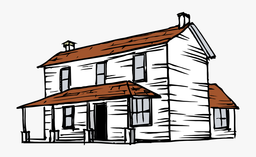 Clip Art Shack Vector Abandoned - Old Farm House Clipart, HD Png Download, Free Download