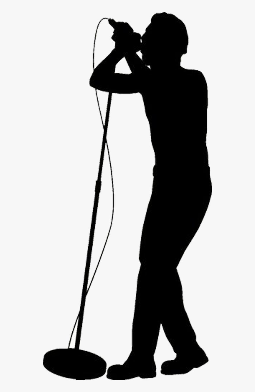 Singer Silhouette Singing Male Clip Art - Male Singer Silhouette Png, Transparent Png, Free Download