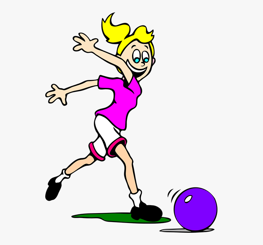 Soccer, Girl, Football, Cartoon, Active, Healthy - Roll The Ball Clipart, HD Png Download, Free Download