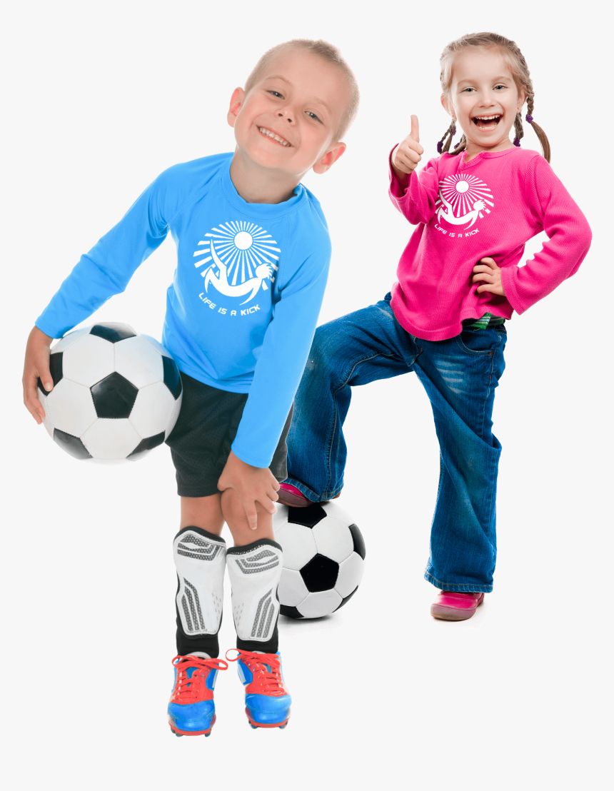 Kids Football Png - Boys And Girls Indoor Football, Transparent Png, Free Download