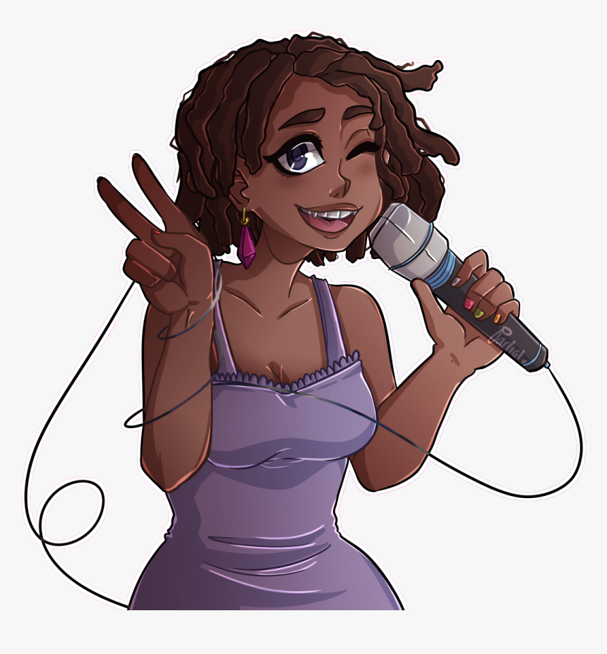 Transparent Girl Singing Into Microphone Clipart - Amy Vocaloid, HD Png Download, Free Download