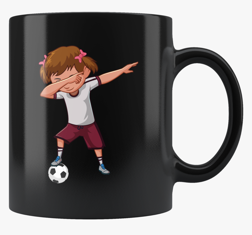 Soccer Girl Black Coffee Mug, Dabbing Soccer Lover - Mug, HD Png Download, Free Download