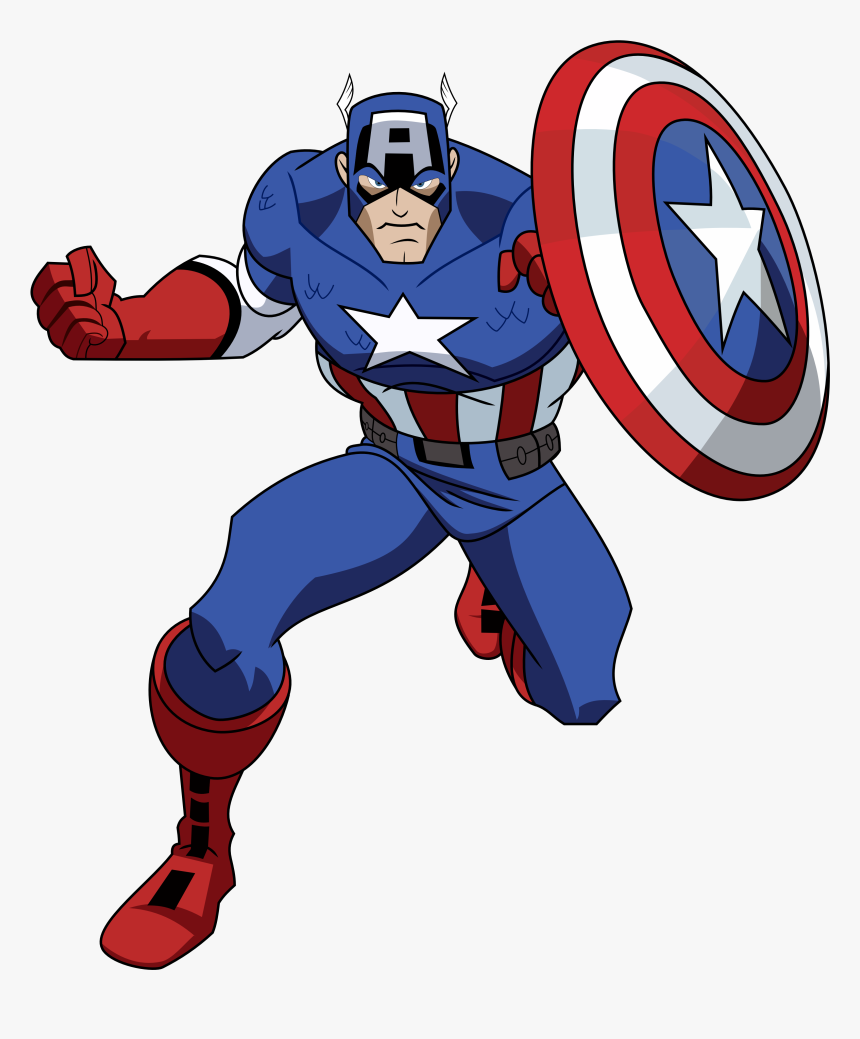 Captain America Cartoon Avengers Free Image - Avengers Captain America Cartoon, HD Png Download, Free Download