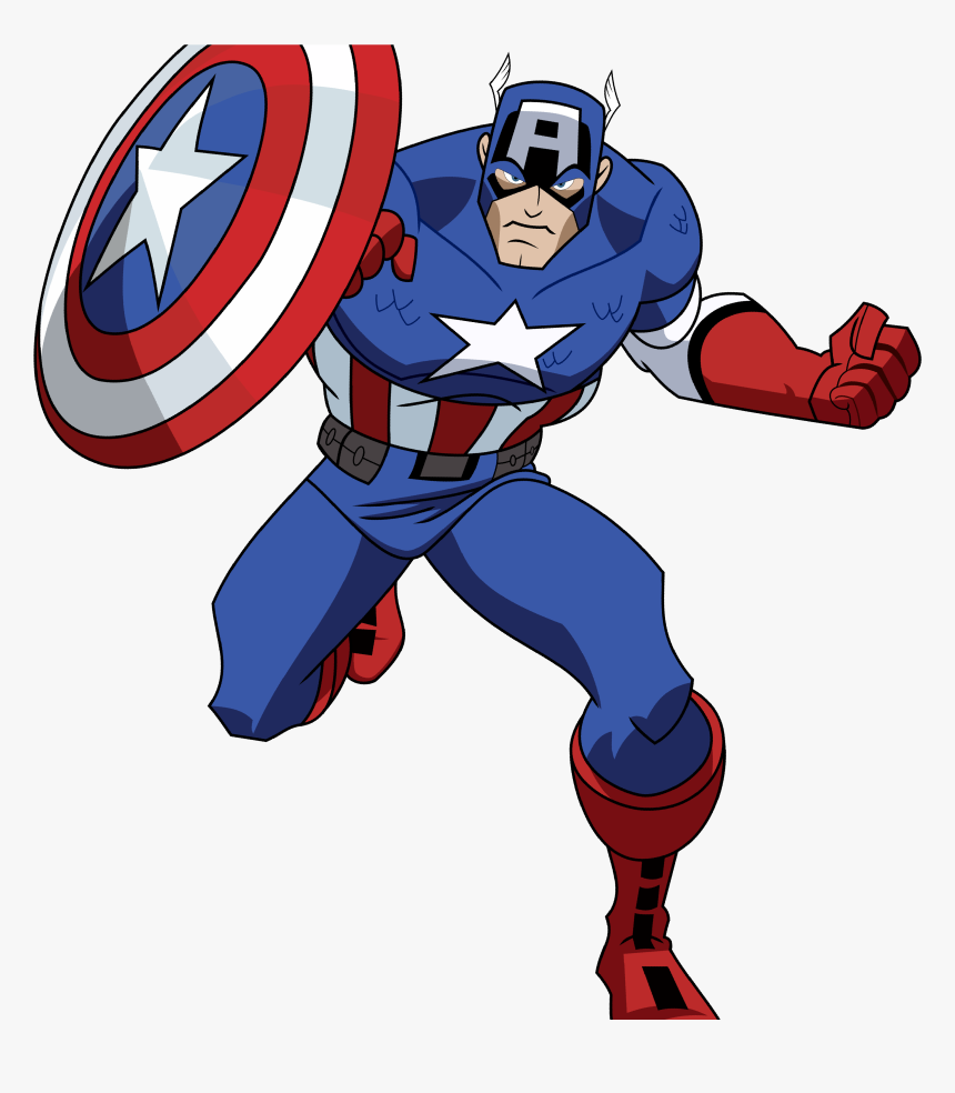 Hulk Clipart Captain America - Captain America Avengers Cartoon, HD Png Download, Free Download