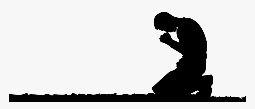 Kneeling Man Prayer Clipart - Black Shadow Png Love, Transparent Png, Free Download