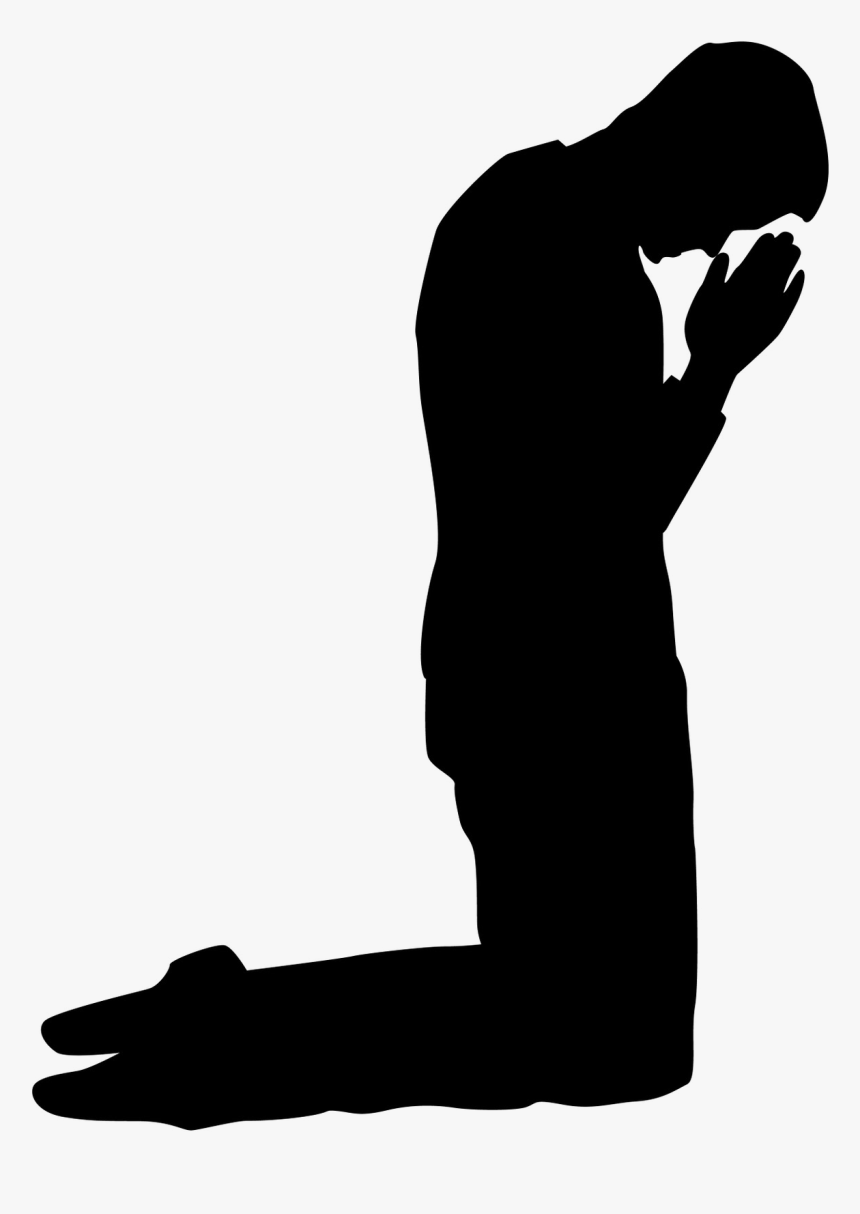Praying Silhouettes Pinterest Prayers Pray And Kneeling - Man Kneeling In Prayer, HD Png Download, Free Download