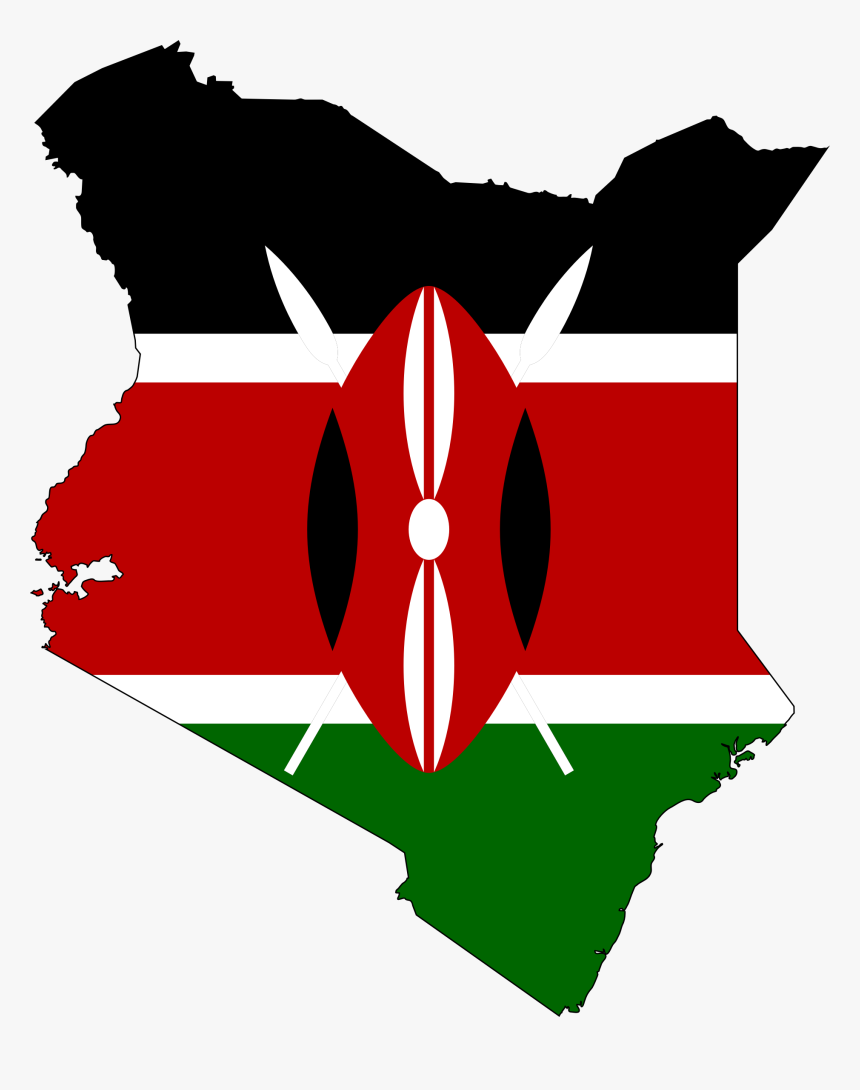 Transparent Africa Clipart - Kenya Flag In Country, HD Png Download, Free Download