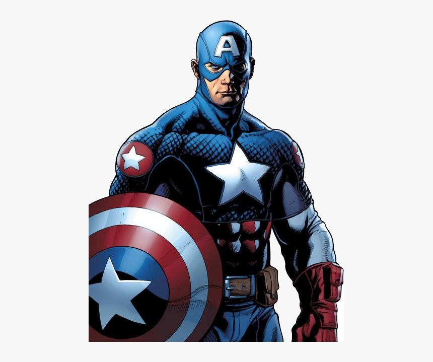 Captain America Png - Captain America Comic Face, Transparent Png, Free Download