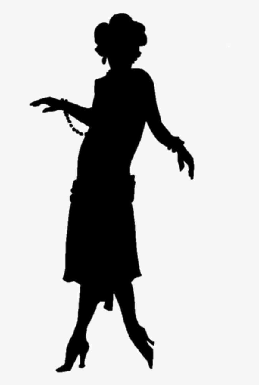1920s Girl Png - 1920s Dress Silhouette, Transparent Png, Free Download