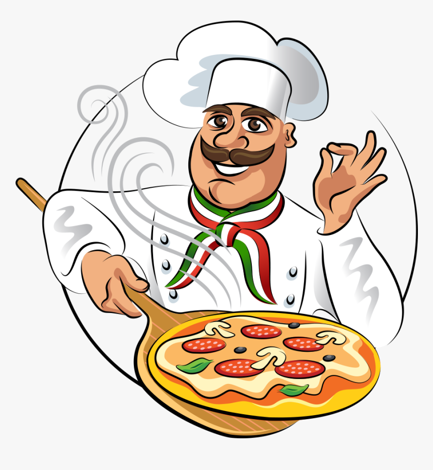 Pizza Chef Buffet Cooking - Pizza Chef Cartoon Png, Transparent Png -  kindpng