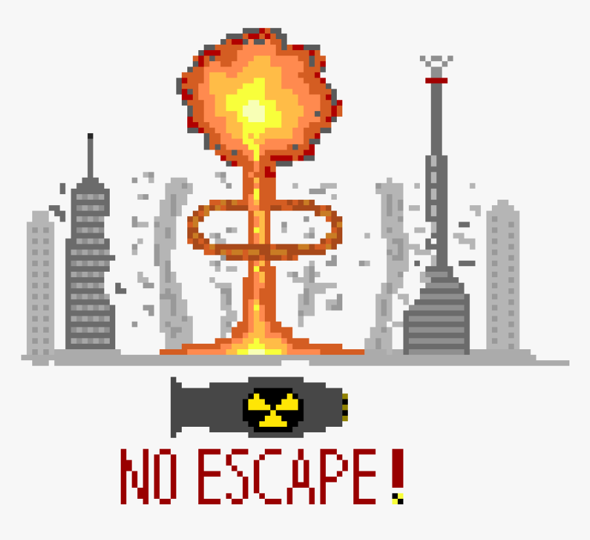 Nuke Explosion Png Banner Free Download - Nuclear Explosion Pixel Art, Transparent Png, Free Download