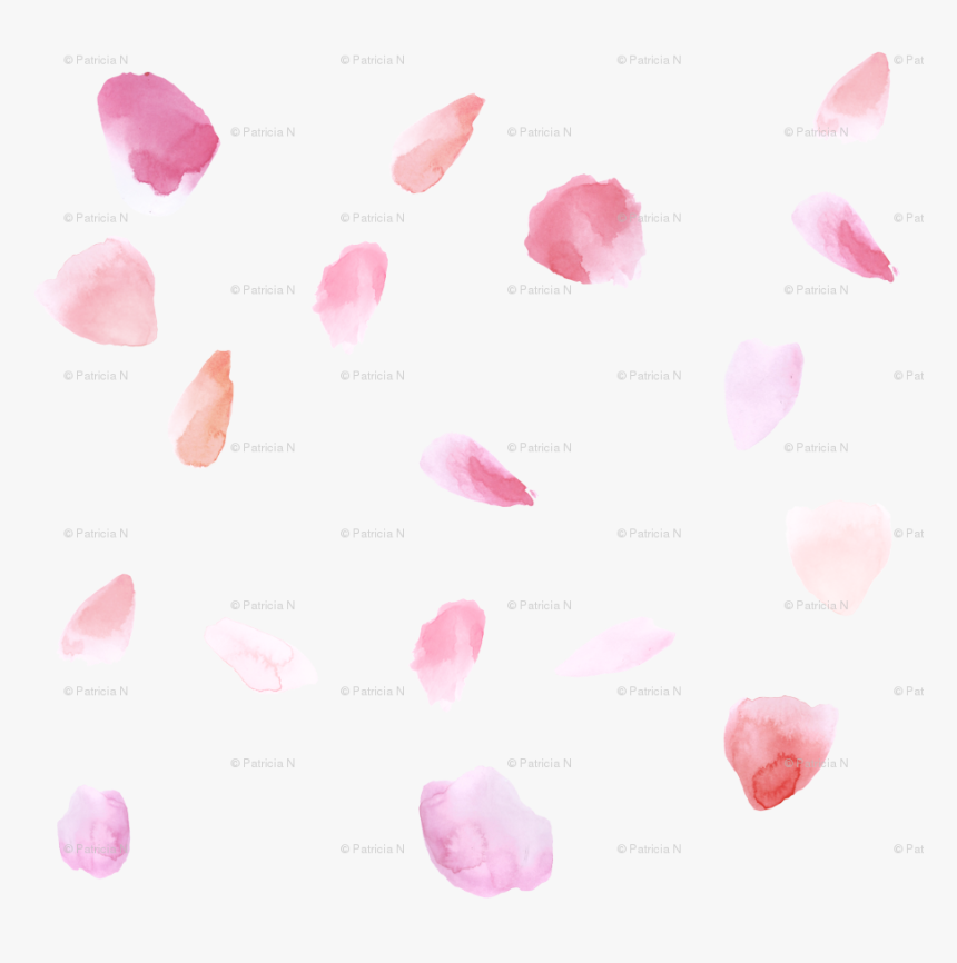 Falling Pink Petals Png - Watercolor Rose Petal Png, Transparent Png, Free Download