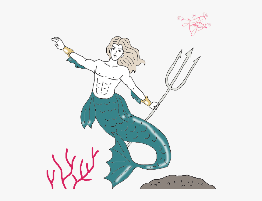 Triton God - Greek Mythology Triton Drawing, HD Png Download, Free Download