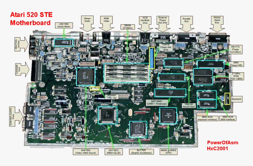 Atari Ste Motherboard, HD Png Download, Free Download