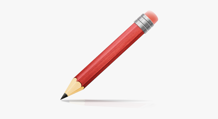 Pencil Eraser Drawing - Red Pencil With Clear Background, HD Png Download, Free Download