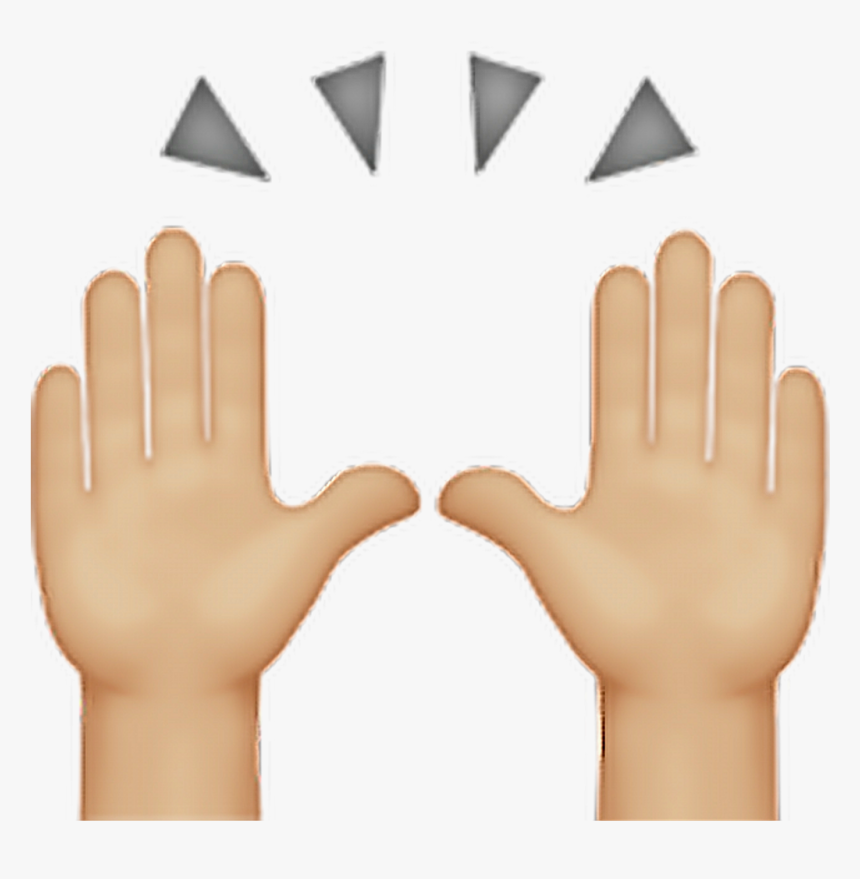 Brown Praise Hands Emoji , Png Download - Yellow High Five Emoji, Transpare...