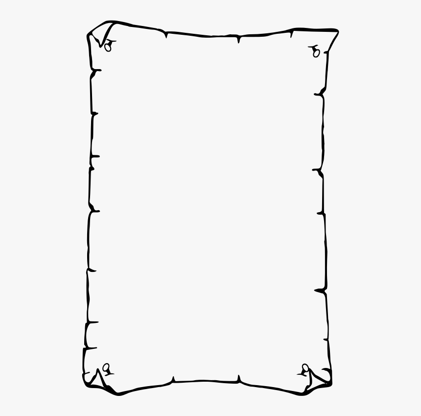 Old Paper Scroll Clipart - Simple Border Background Design, HD Png Download, Free Download