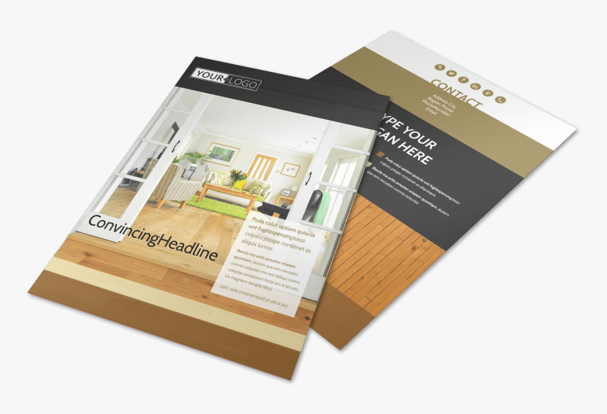 Hardwood Floor Installation Flyer Template Preview - Plywood, HD Png Download, Free Download