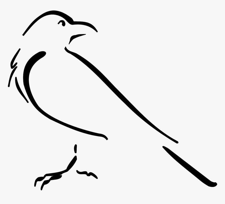 Crow Drawing Outline, HD Png Download, Free Download