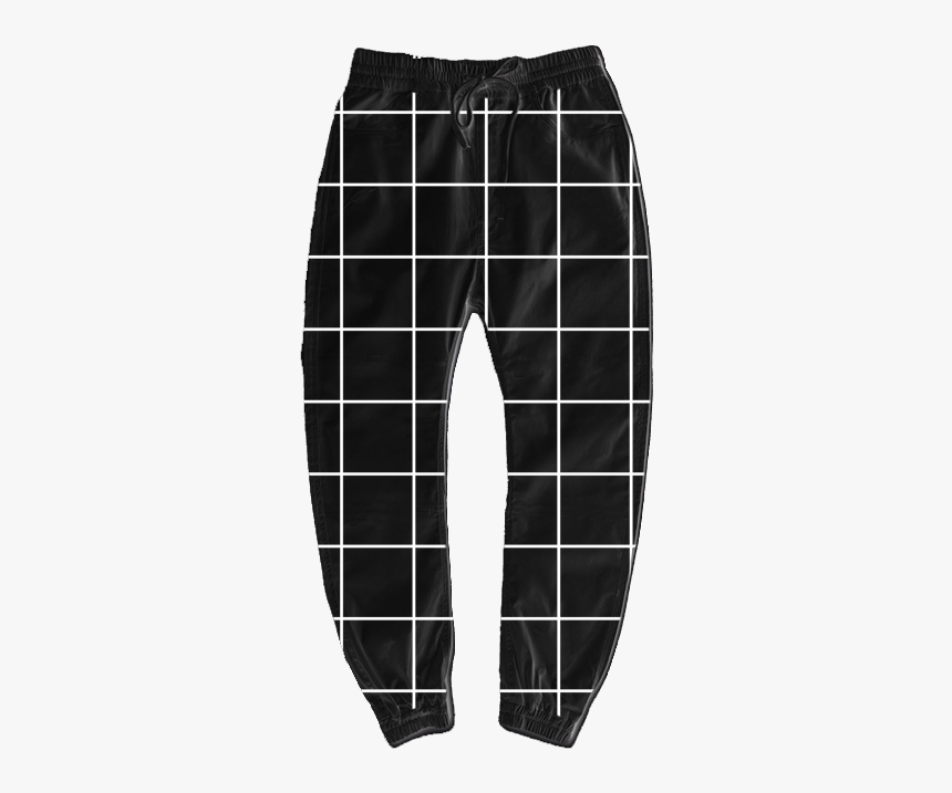 Black Grid Joggers - Surfboard, HD Png Download, Free Download