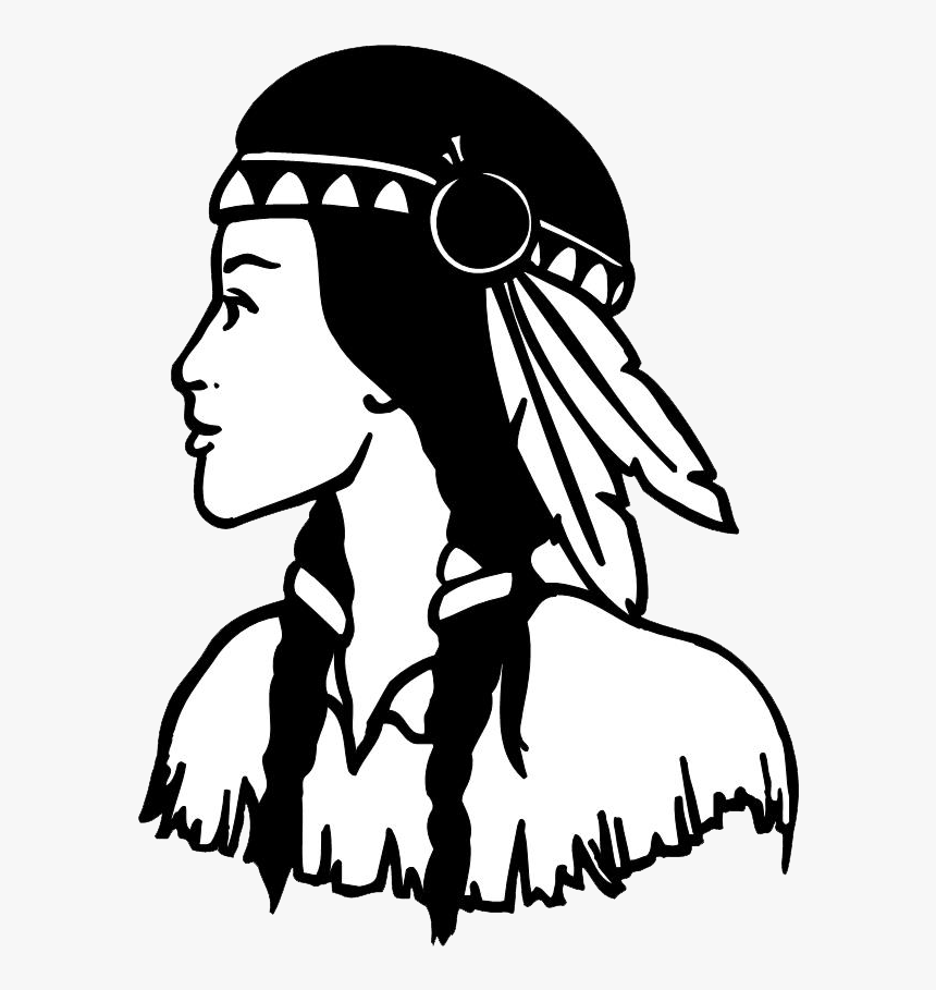 Native Americans In The United States Woman Clip Art - Native American People Drawing, HD Png Download, Free Download