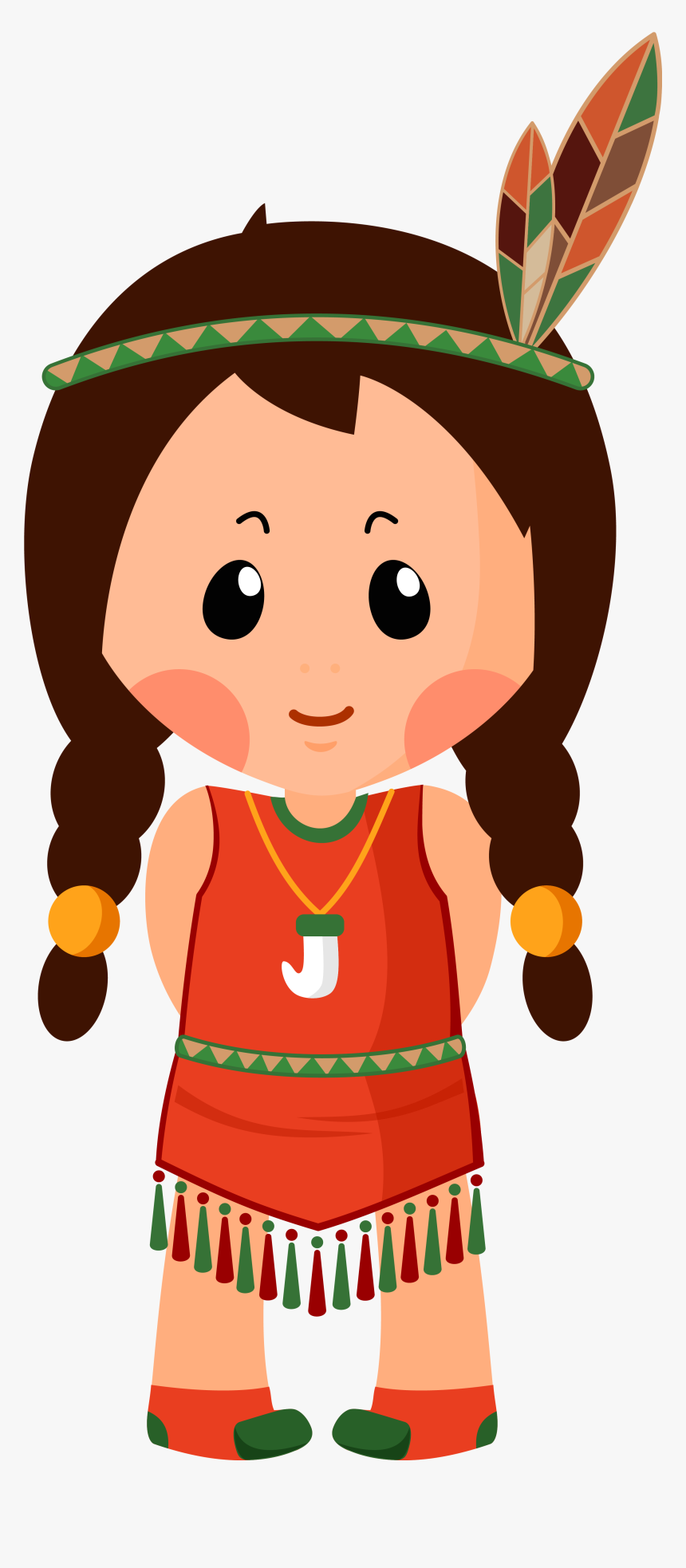 Native American Girl Clipar - Native American Girl Clipart, HD Png Download, Free Download