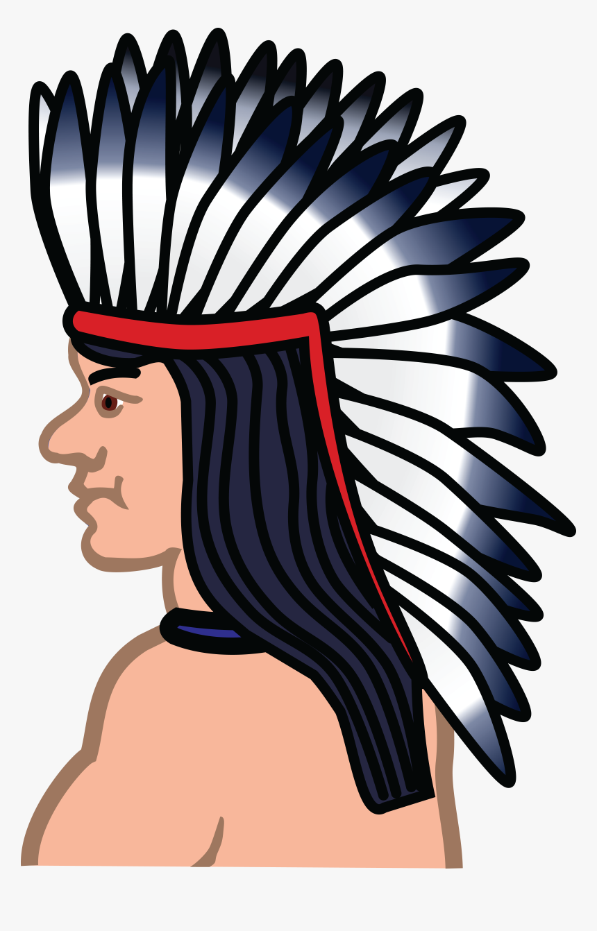 Indian Clipart Hat - Native American Hair Clip Art, HD Png Download, Free Download